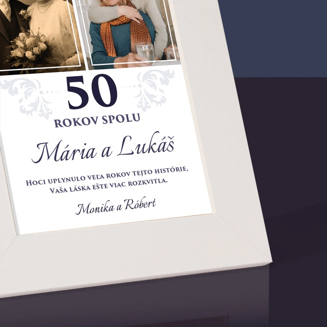 Fotokoláž: Spolu Už Roky - Rámček Na Fotografiu (Vertikálne)