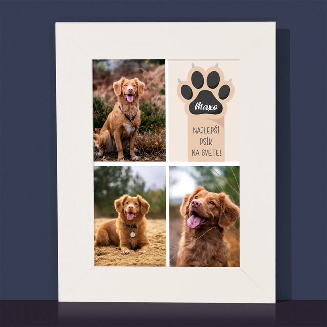 Fotokoláž: Najlepší Pes - Rámček Na Fotografiu (Vertikálne)