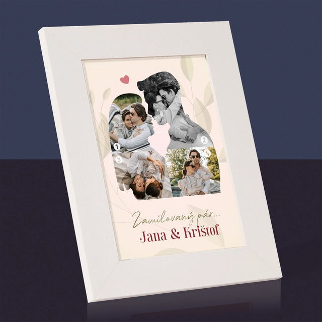 Tvar Z Fotografií: Zamilovaný Pár - Rámček Na Fotografiu (Vertikálne)
