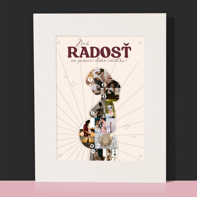 Tvar Z Fotografií: Radosť - Rámček Na Fotografiu (Vertikálne)