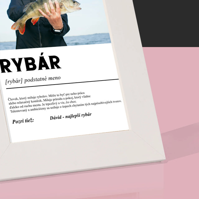 Fotografia A Podpis: Definícia Rybára - Rámček Na Fotografiu (Vertikálne)