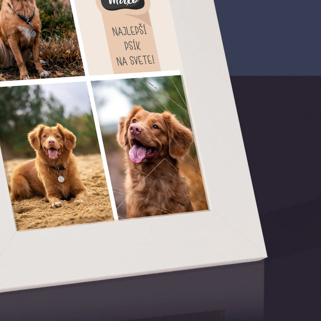Fotokoláž: Najlepší Pes - Rámček Na Fotografiu (Vertikálne)
