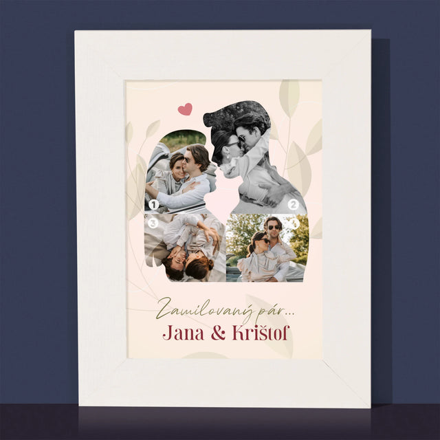 Tvar Z Fotografií: Zamilovaný Pár - Rámček Na Fotografiu (Vertikálne)