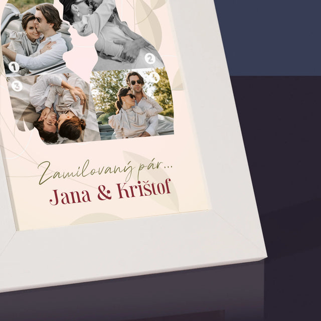 Tvar Z Fotografií: Zamilovaný Pár - Rámček Na Fotografiu (Vertikálne)