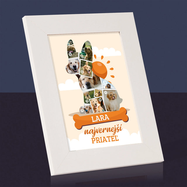 Tvar Z Fotografií: Pes - Rámček Na Fotografiu (Vertikálne)