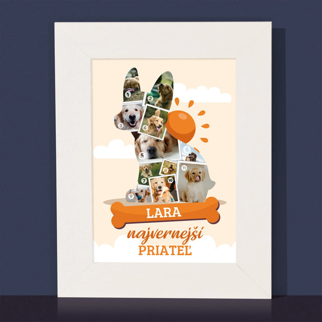 Tvar Z Fotografií: Pes - Rámček Na Fotografiu (Vertikálne)