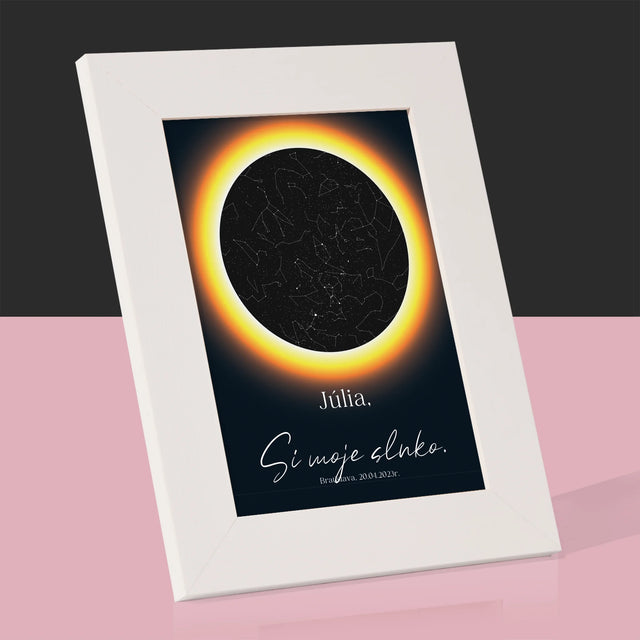 Mapa Hviezd: Mapa Hviezd: Si Moje Slnko - Rámček Na Fotografiu (Vertikálne)