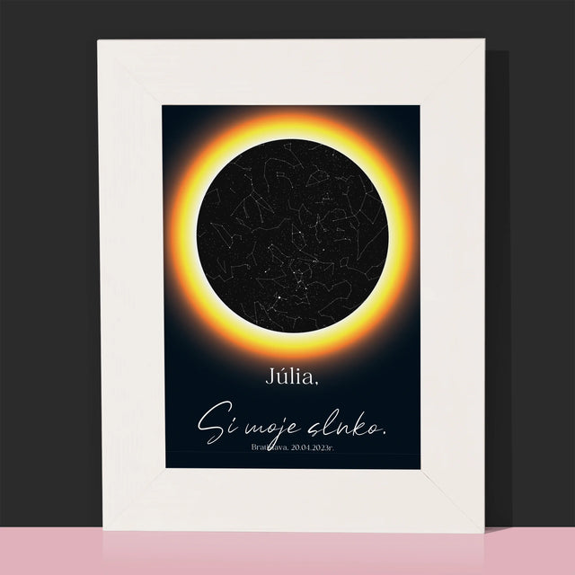 Mapa Hviezd: Mapa Hviezd: Si Moje Slnko - Rámček Na Fotografiu (Vertikálne)