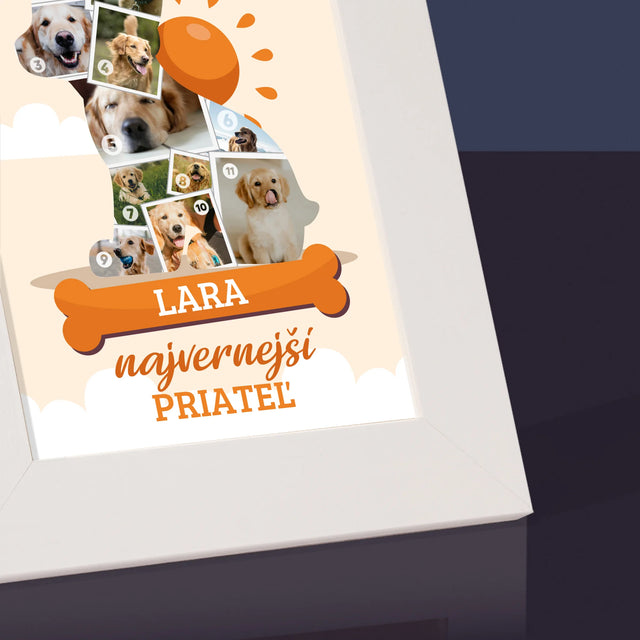 Tvar Z Fotografií: Pes - Rámček Na Fotografiu (Vertikálne)