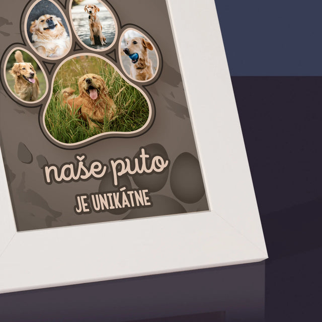 Tvar Z Fotografií: Odtlačok Labky - Rámček Na Fotografiu (Vertikálne)