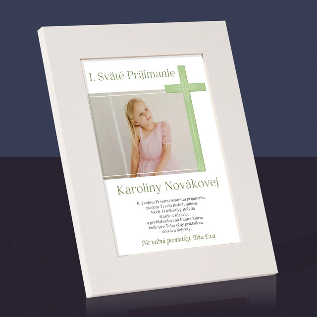 Fotografia A Podpis: 1. Sv Prijímanie Fotografia Kríž - Rámček Na Fotografiu (Vertikálne)