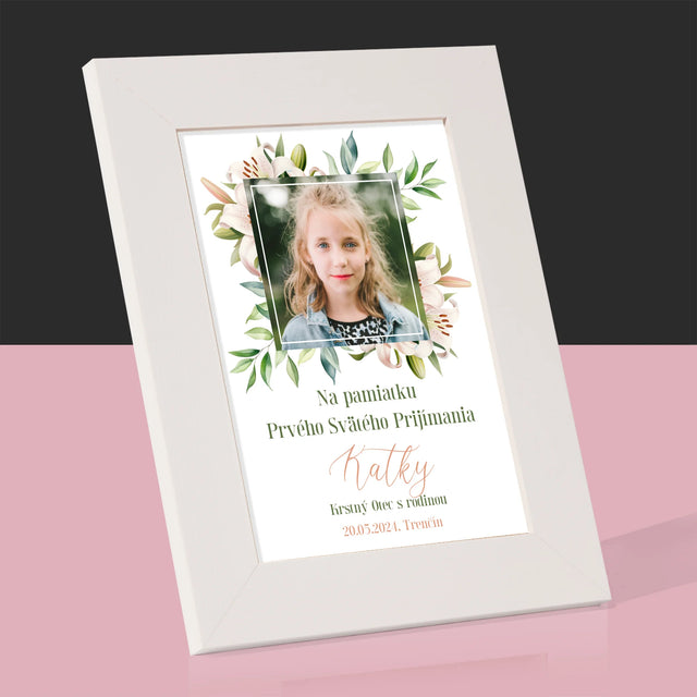 Fotografia A Podpis: Na Pamiatku 1. Sv Prijímania - Rámček Na Fotografiu (Vertikálne)