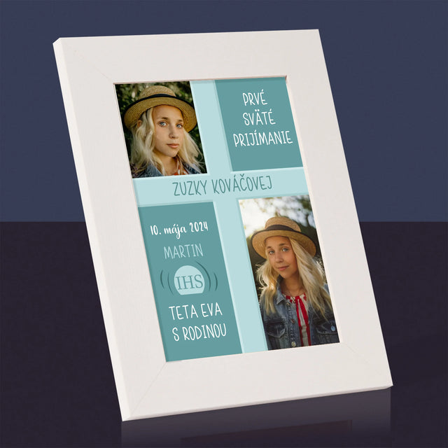 Fotokoláž: Prvé Sväté Prijímanie - Rámček Na Fotografiu (Vertikálne)