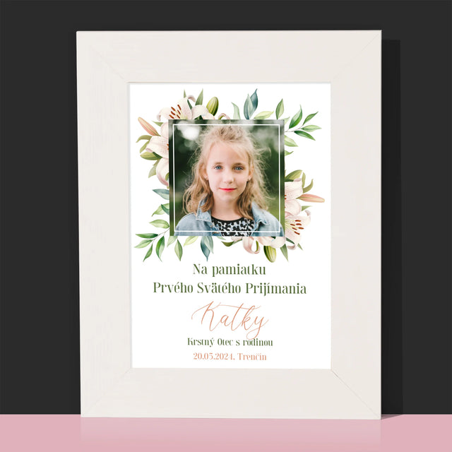 Fotografia A Podpis: Na Pamiatku 1. Sv Prijímania - Rámček Na Fotografiu (Vertikálne)