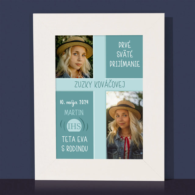 Fotokoláž: Prvé Sväté Prijímanie - Rámček Na Fotografiu (Vertikálne)