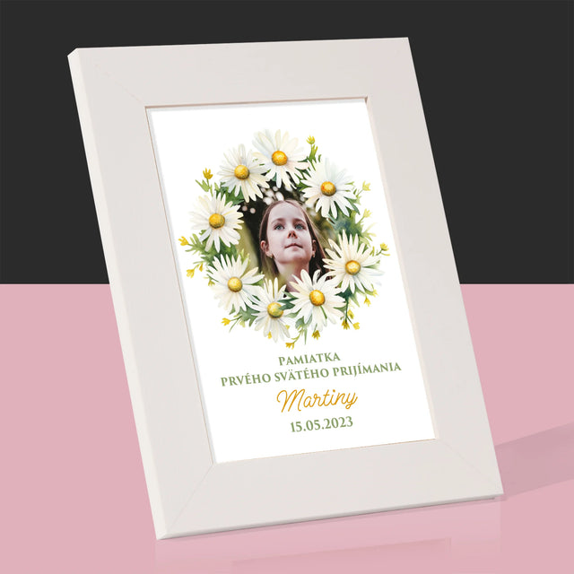 Fotografia A Podpis: Pamiatka 1. Sv Prijímania Sedmokrásky - Rámček Na Fotografiu (Vertikálne)
