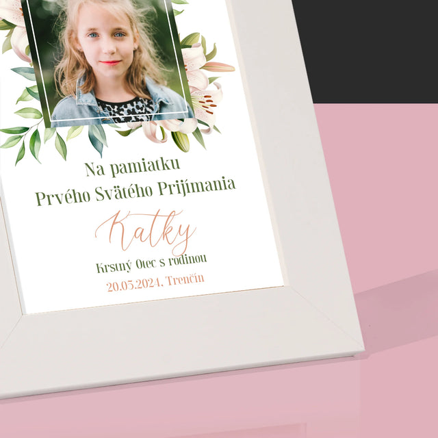 Fotografia A Podpis: Na Pamiatku 1. Sv Prijímania - Rámček Na Fotografiu (Vertikálne)