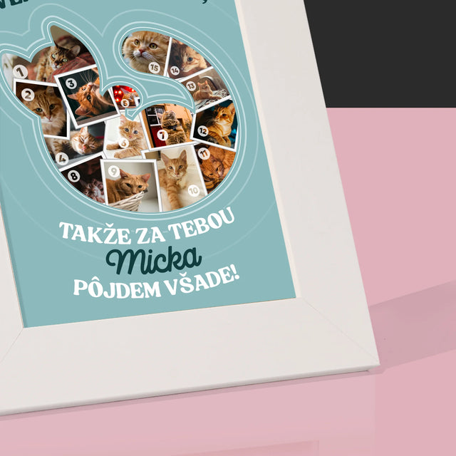 Tvar Z Fotografií: Mačka - Rámček Na Fotografiu (Vertikálne)