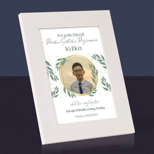 Fotografia A Podpis: Pri Príležitosti Prvého Svätého Prijímania - Rámček Na Fotografiu (Vertikálne)