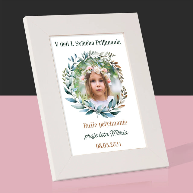 Fotografia A Podpis: V Deň I. Svätého Prijímania - Rámček Na Fotografiu (Vertikálne)