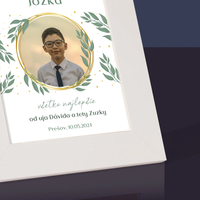 Fotografia A Podpis: Pri Príležitosti Prvého Svätého Prijímania - Rámček Na Fotografiu (Vertikálne)