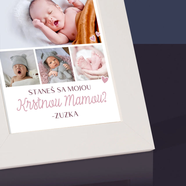 Fotokoláž: Staneš Sa Mojou Krstnou - Rámček Na Fotografiu (Vertikálne)