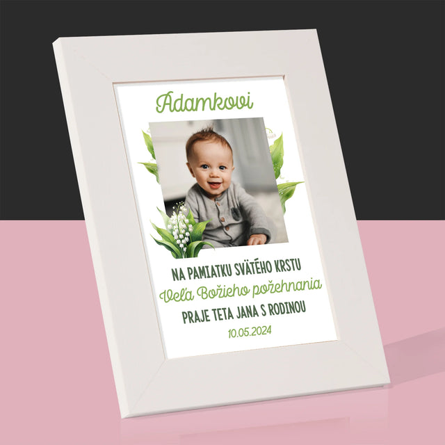 Fotografia A Podpis: Pamiatka Krstu Konvalinky - Rámček Na Fotografiu (Vertikálne)