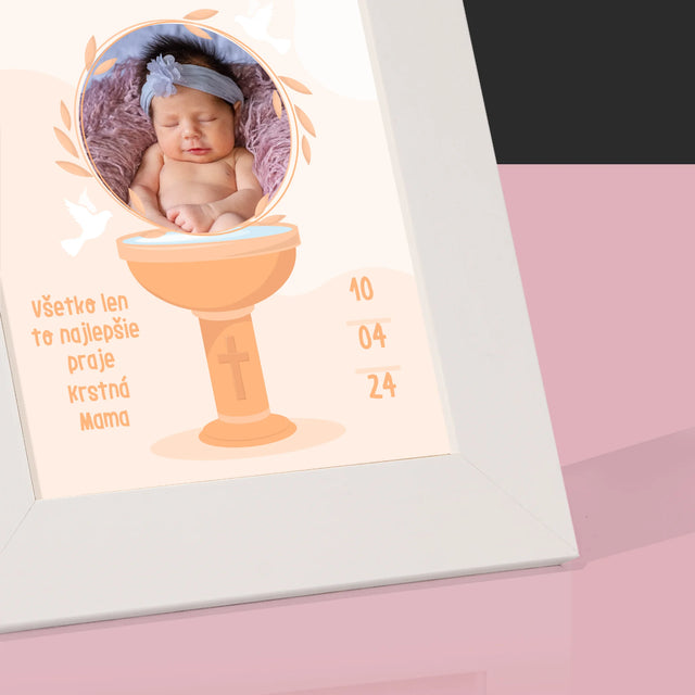 Fotografia A Podpis: Na Pamiatku Svätého Krstu - Rámček Na Fotografiu (Vertikálne)