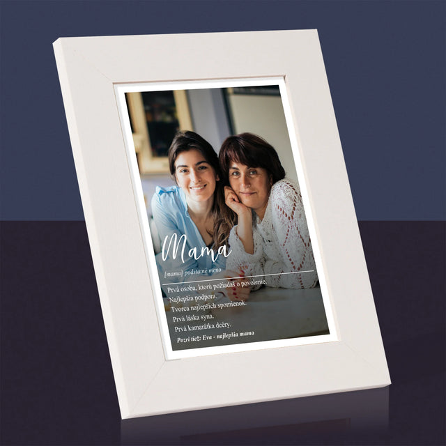 Fotografia A Podpis: Mama Definícia - Rámček Na Fotografiu (Vertikálne)