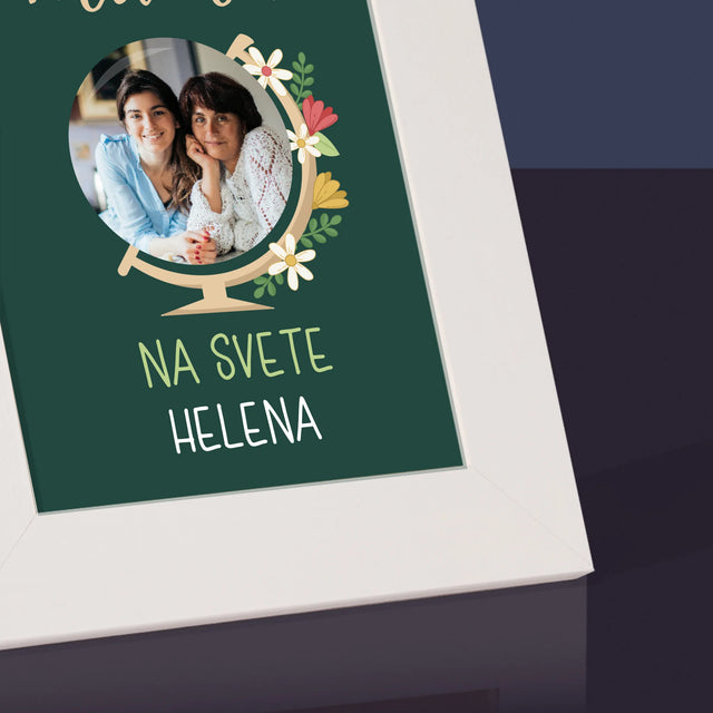 Fotografia A Podpis: Najlepšia Mama Svet - Rámček Na Fotografiu (Vertikálne)