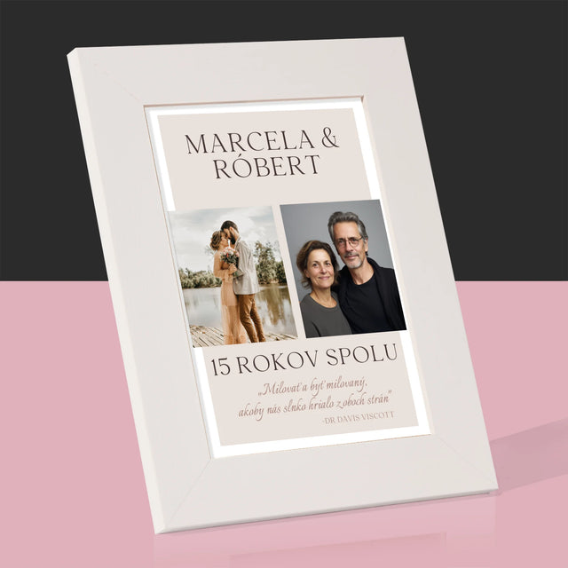 Fotokoláž: Milovať A Byť Milovaný - Rámček Na Fotografiu (Vertikálne)