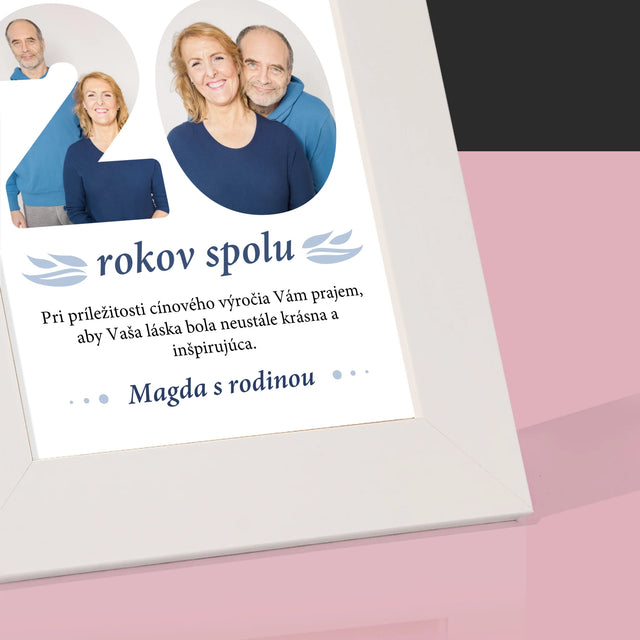 Slovo Z Fotografií: 20 Rokov Spolu - Rámček Na Fotografiu (Vertikálne)