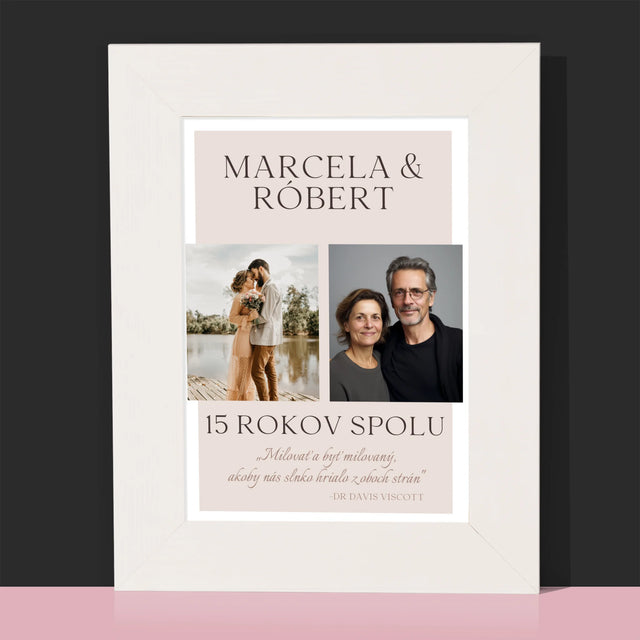 Fotokoláž: Milovať A Byť Milovaný - Rámček Na Fotografiu (Vertikálne)