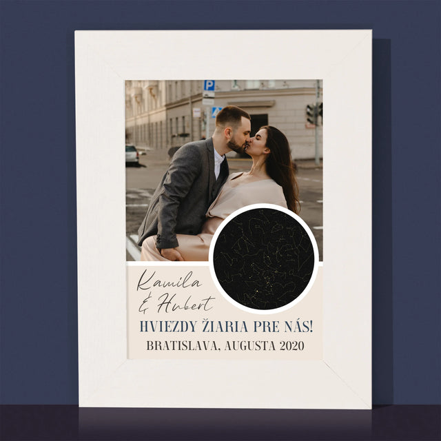 Mapa Hviezd: Hviezdy Žiaria Pre Nás - Rámček Na Fotografiu (Vertikálne)