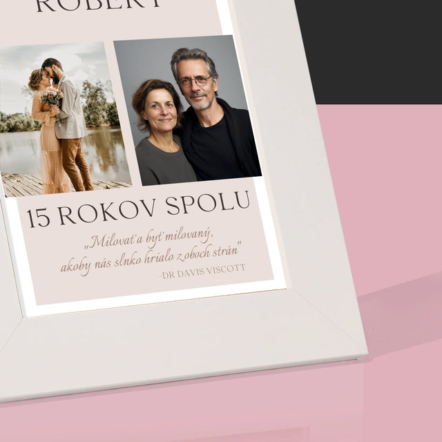 Fotokoláž: Milovať A Byť Milovaný - Rámček Na Fotografiu (Vertikálne)