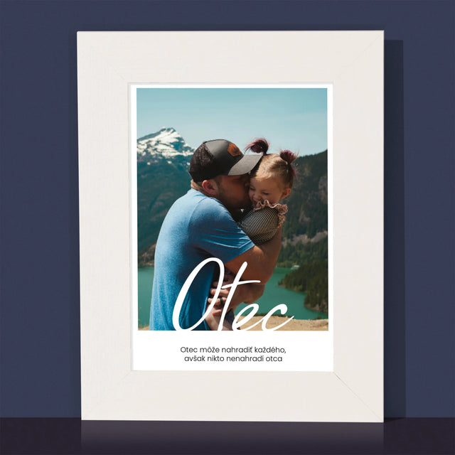 Fotografia A Podpis: Nenahraditeľný Otecko Priania - Rámček Na Fotografiu (Vertikálne)