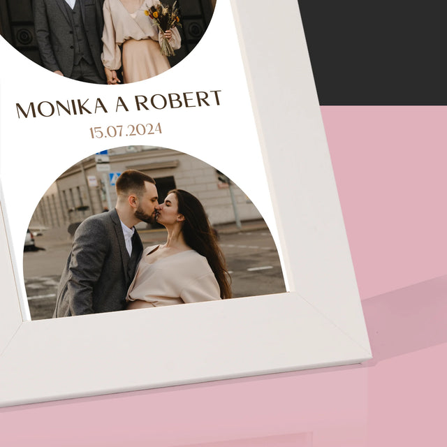 Fotokoláž: Dátum Svadby - Rámček Na Fotografiu (Vertikálne)