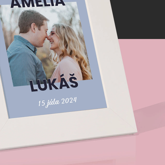 Fotografia A Podpis: Svadobné Blahoželanie - Rámček Na Fotografiu (Vertikálne)