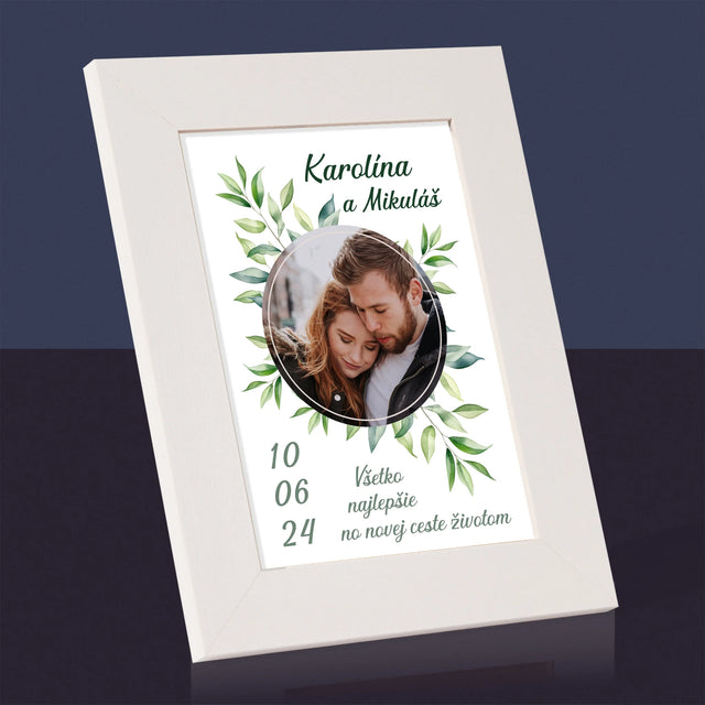 Fotografia A Podpis: Svadobné Lístky - Rámček Na Fotografiu (Vertikálne)