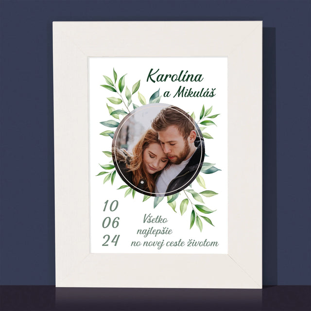 Fotografia A Podpis: Svadobné Lístky - Rámček Na Fotografiu (Vertikálne)