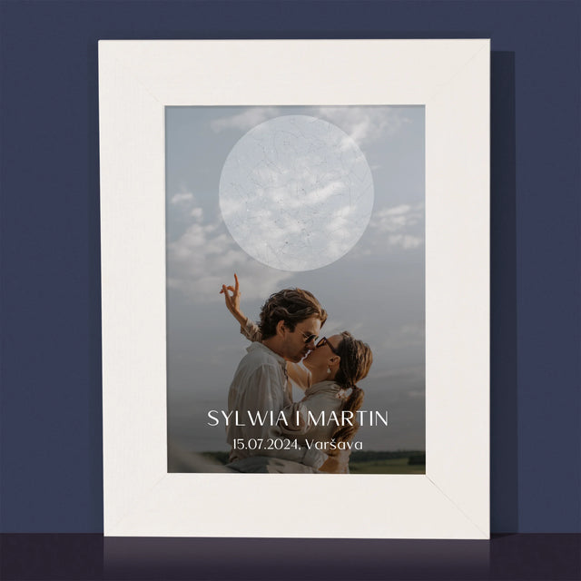 Mapa Hviezd: Svadba - Rámček Na Fotografiu (Vertikálne)