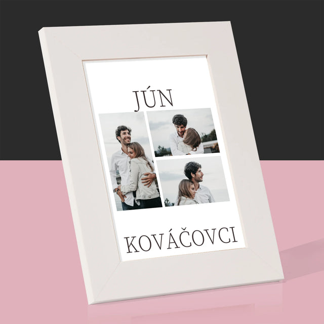 Fotokoláž: Mr&Mrs Dátum - Rámček Na Fotografiu (Vertikálne)