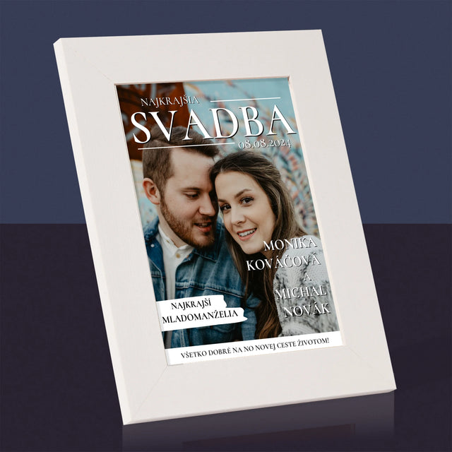 Obálka Časopisu: Najkrajšia Svadba - Rámček Na Fotografiu (Vertikálne)