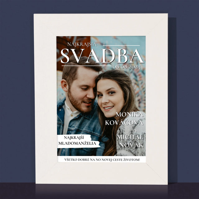 Obálka Časopisu: Najkrajšia Svadba - Rámček Na Fotografiu (Vertikálne)