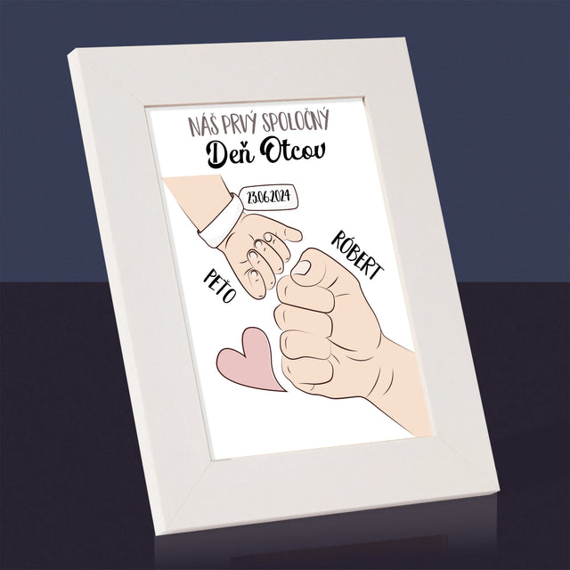 Meno A Podpis: Prvý Spoločný Deň Otcov - Rámček Na Fotografiu (Vertikálne)