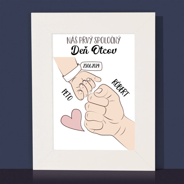 Meno A Podpis: Prvý Spoločný Deň Otcov - Rámček Na Fotografiu (Vertikálne)