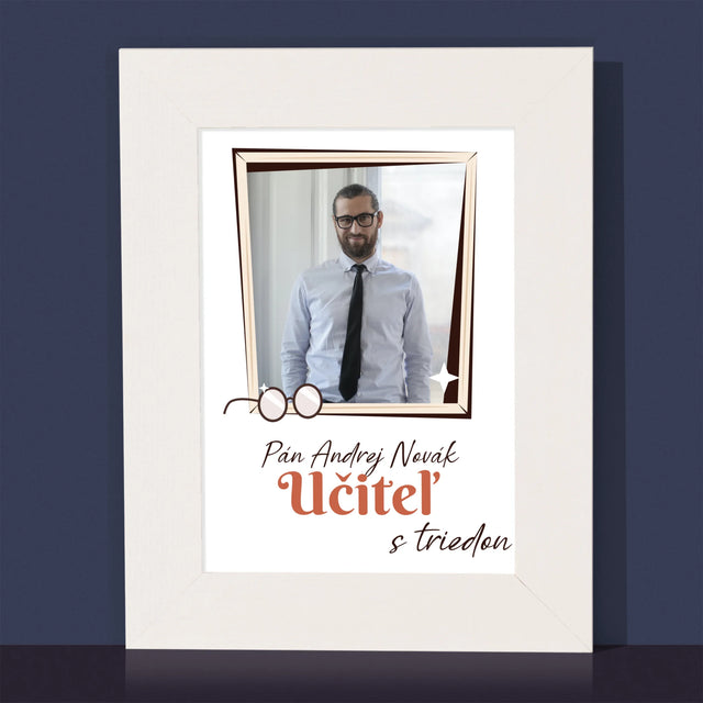 Fotografia A Podpis: Učiteľ S Triedou - Rámček Na Fotografiu (Vertikálne)