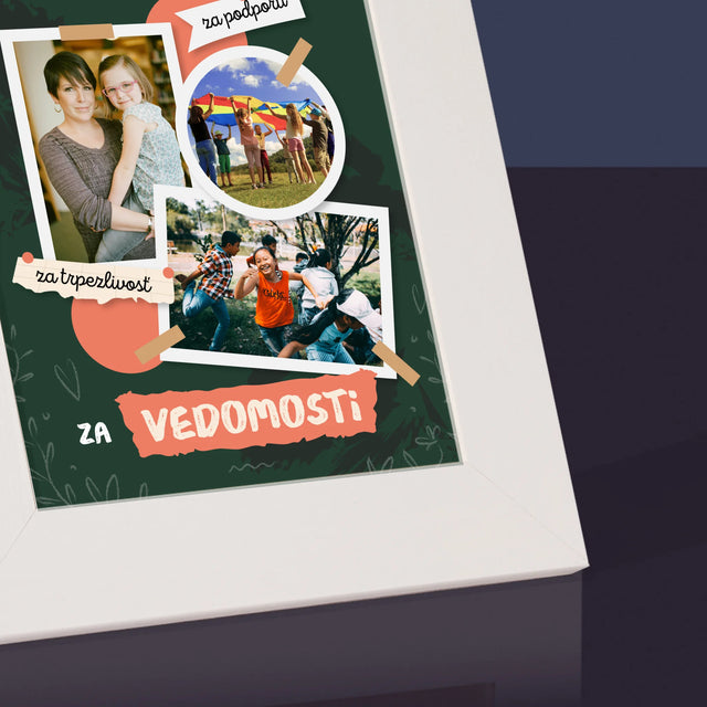 Fotokoláž: Ďakujeme Za Vedomosti - Rámček Na Fotografiu (Vertikálne)