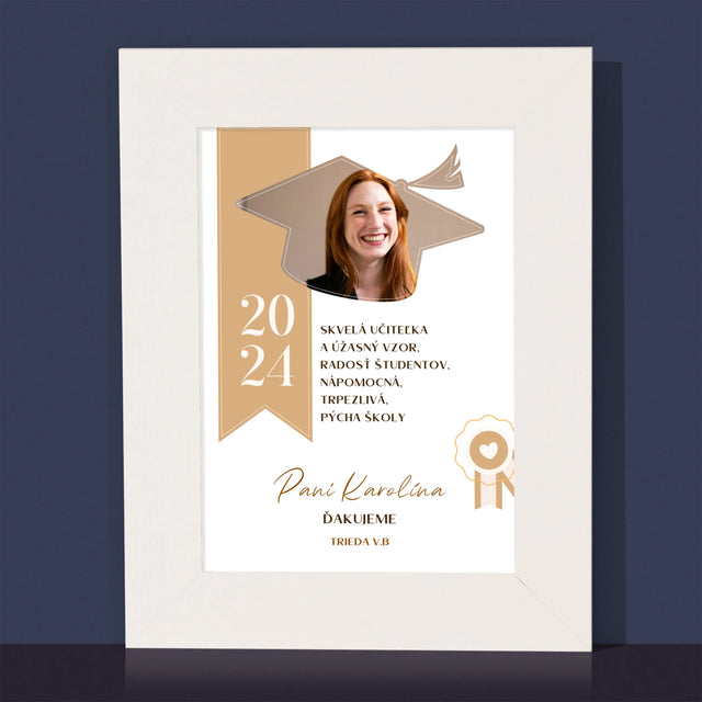 Fotografia A Podpis: Diplom Pre Učiteľa - Rámček Na Fotografiu (Vertikálne)