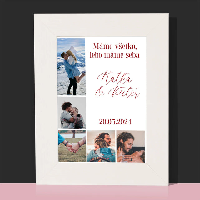 Fotokoláž: Máme Všetko, Kým Máme Seba - Rámček Na Fotografiu (Vertikálne)